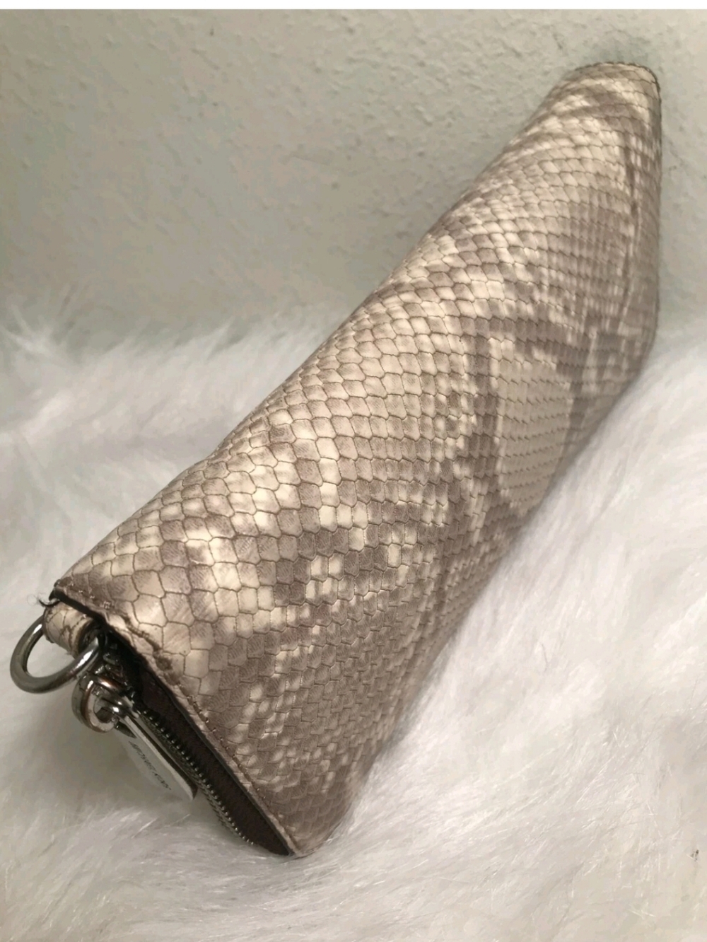 Michael Kors Jet Set Python-Embossed Leather Travel Continental Wallet EUC - Picture 7 of 15